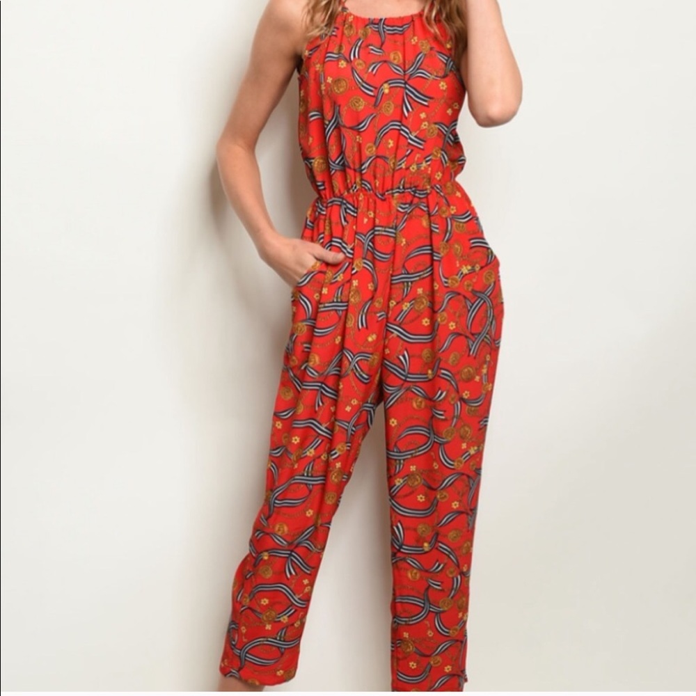 CLEARANCE ‼️⚡️RED PRINT- Jumpsuit ⚡️ - Picture 2 of 3